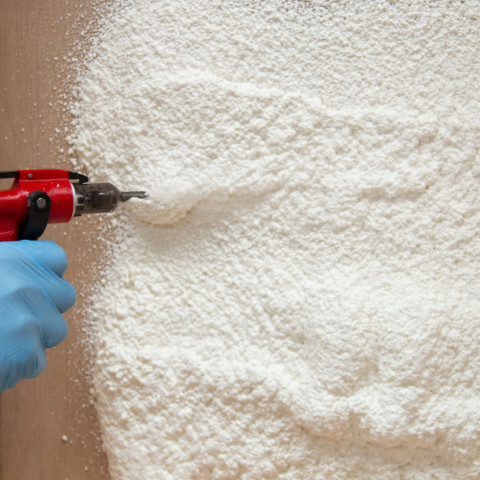 prefab housing foam spraying