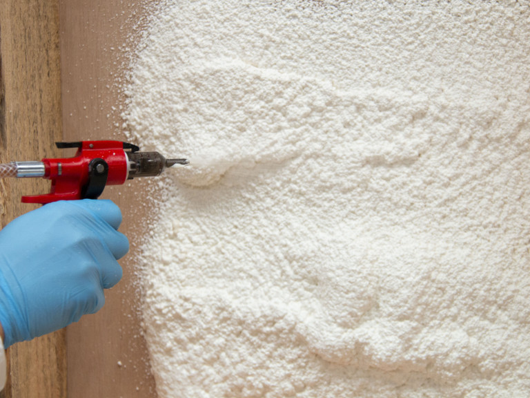 prefab housing foam spraying